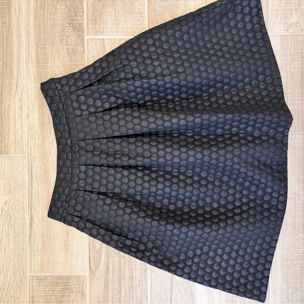 Elle Blue Pleated A-Line Skirt for Cocktail